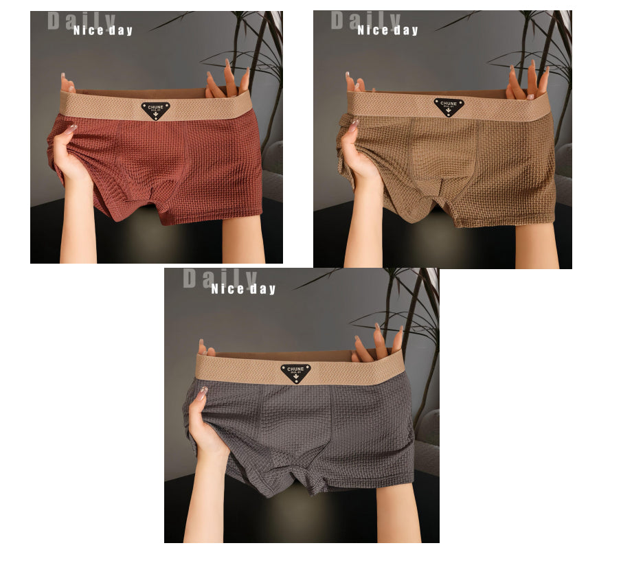 Sous-vêtements en soie de glace pour hommes Fashion Sport Boxer
