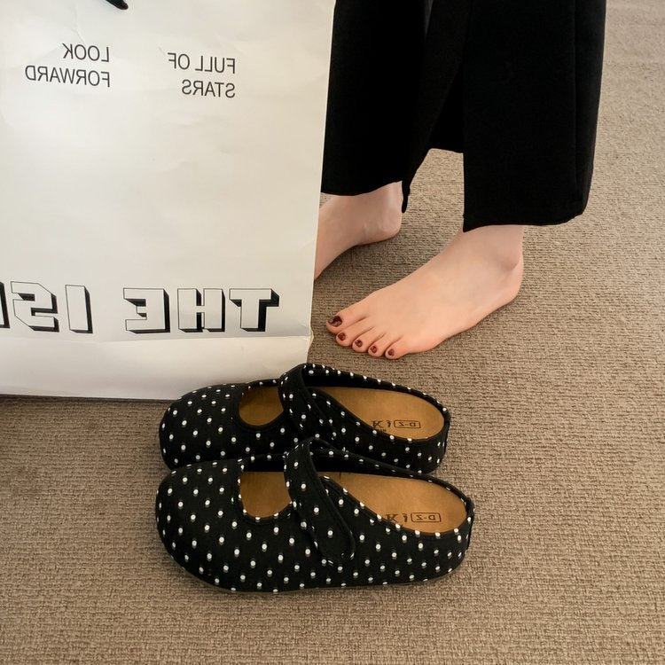 Petit Retro Polka Dot Mary Jane Pantoufles