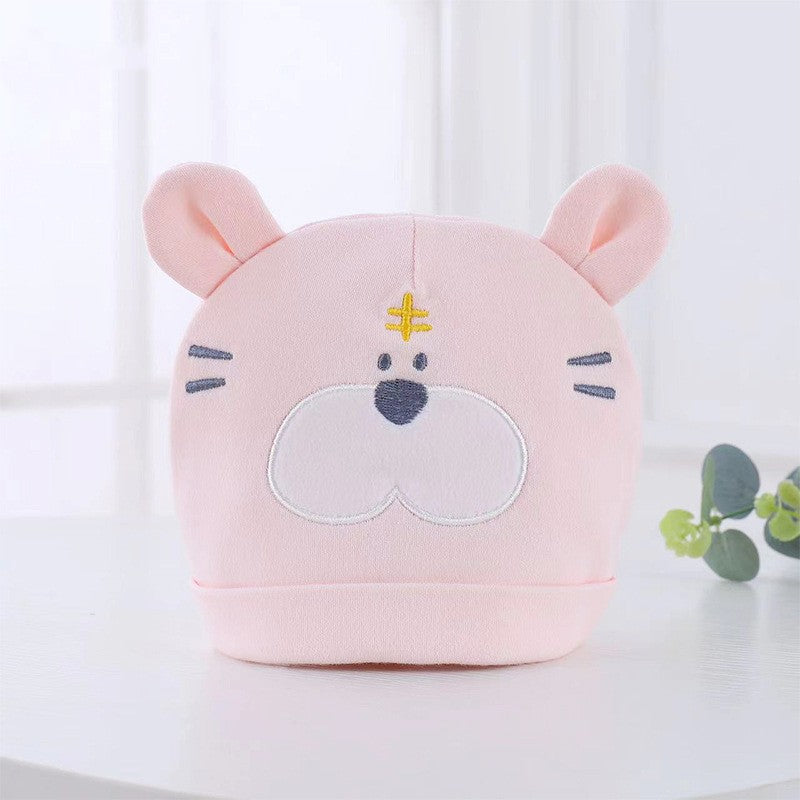 Mignon Tigre Chapeau Bébé Coton Nouveau-né Fœtal Cap 0-6 mois Baby Fontanelle Protection