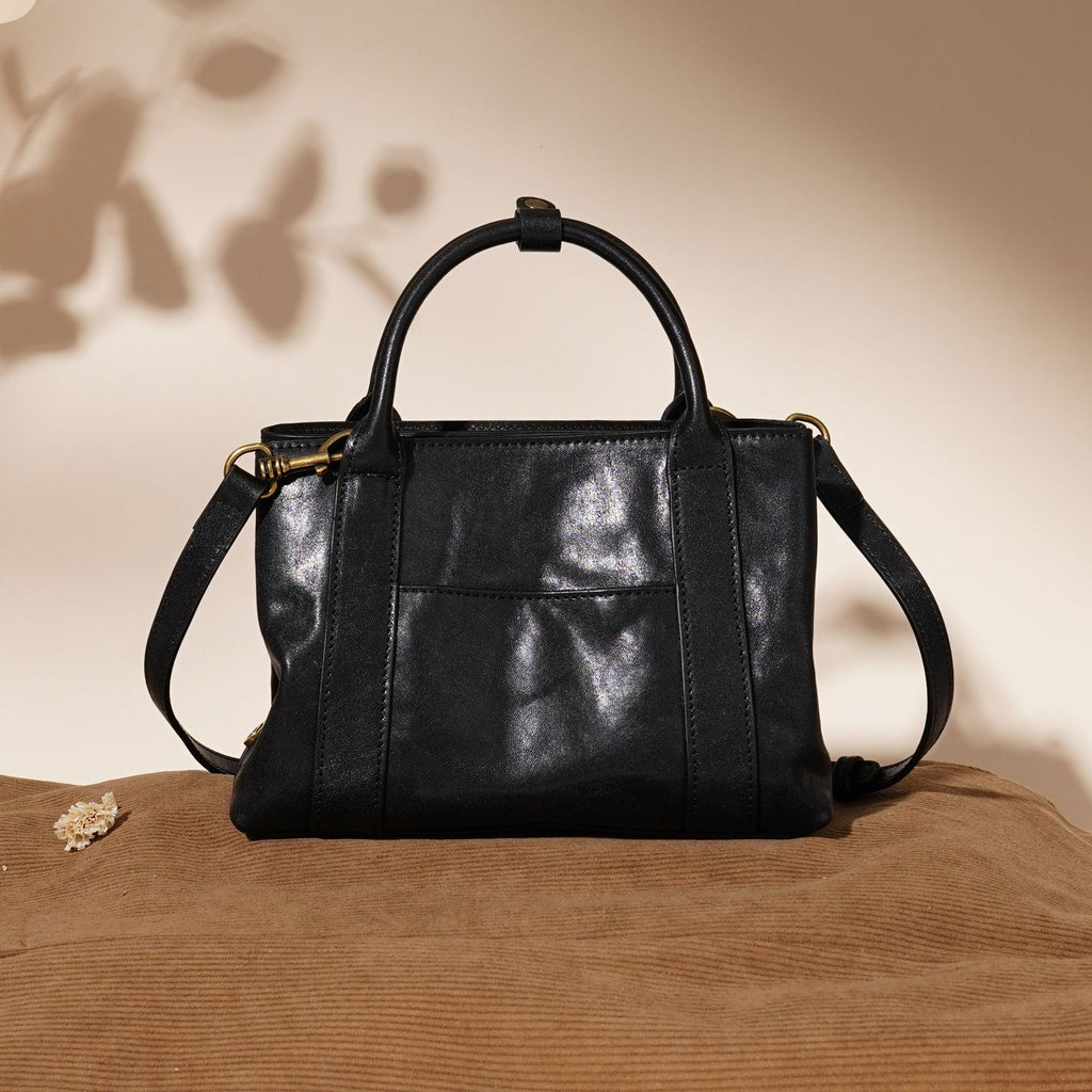 Sac à bandoulière en cuir véritable de grande capacité