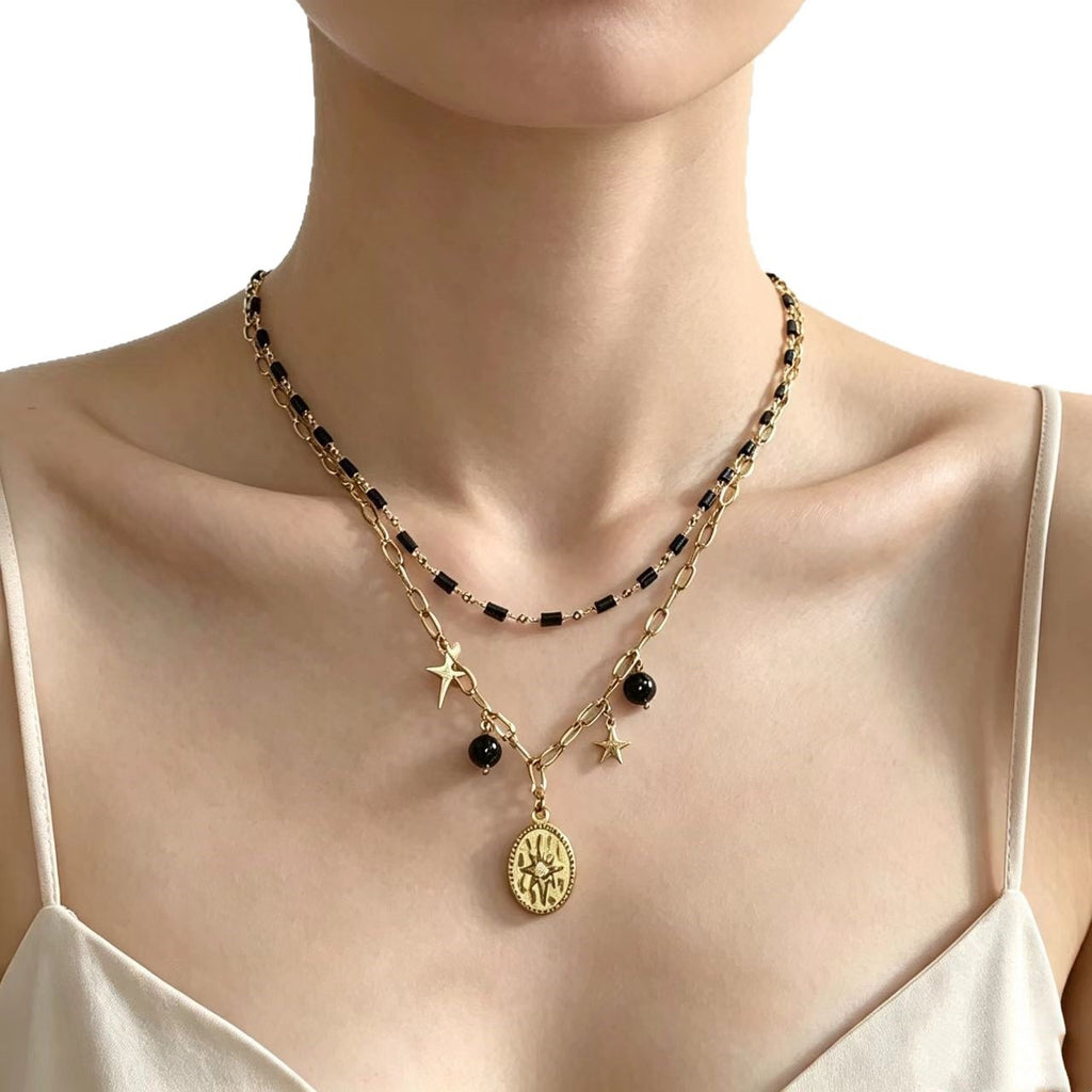 Collier multicouche de tournesol