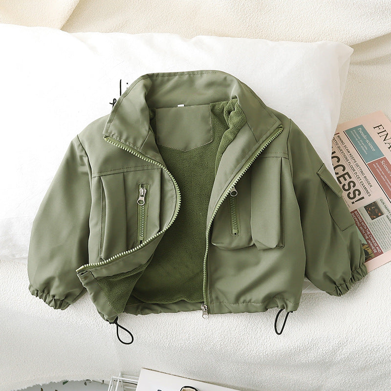 Veste d'outillage pour enfants en peluche