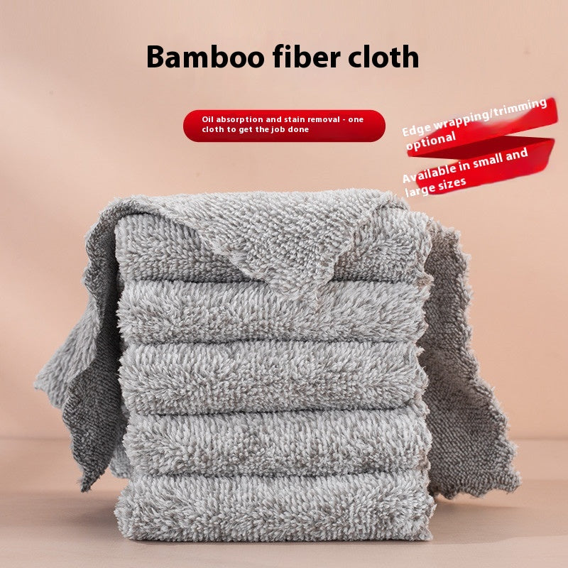 Bamboo Charcoal épais doux absorbant pas facile à toucher rag huile