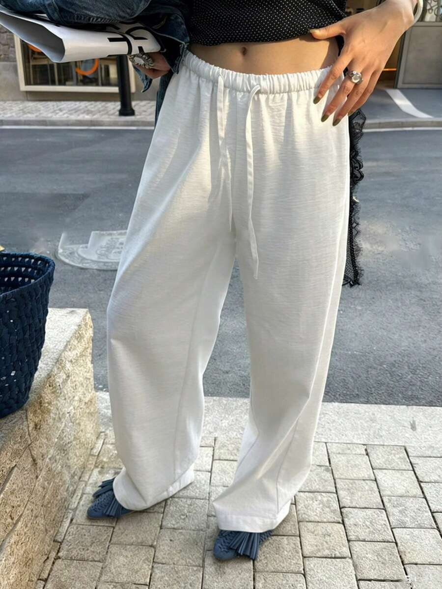 Pantalons à cordes larges et décontractés pour femmes amazoniennes européennes et américaines