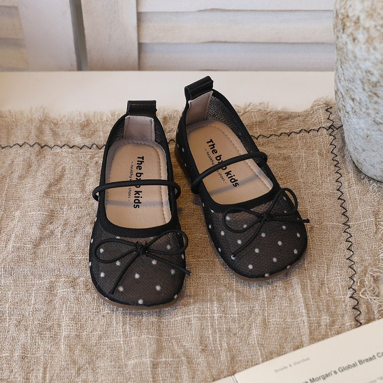 Cute Polka Dot Mesh Shoes for Girls