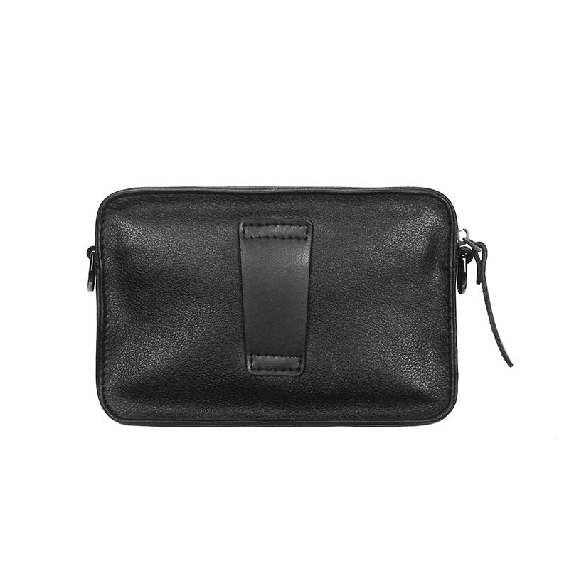 Sac à épaule multi-usages masculins en cuir de vache plein-grain
