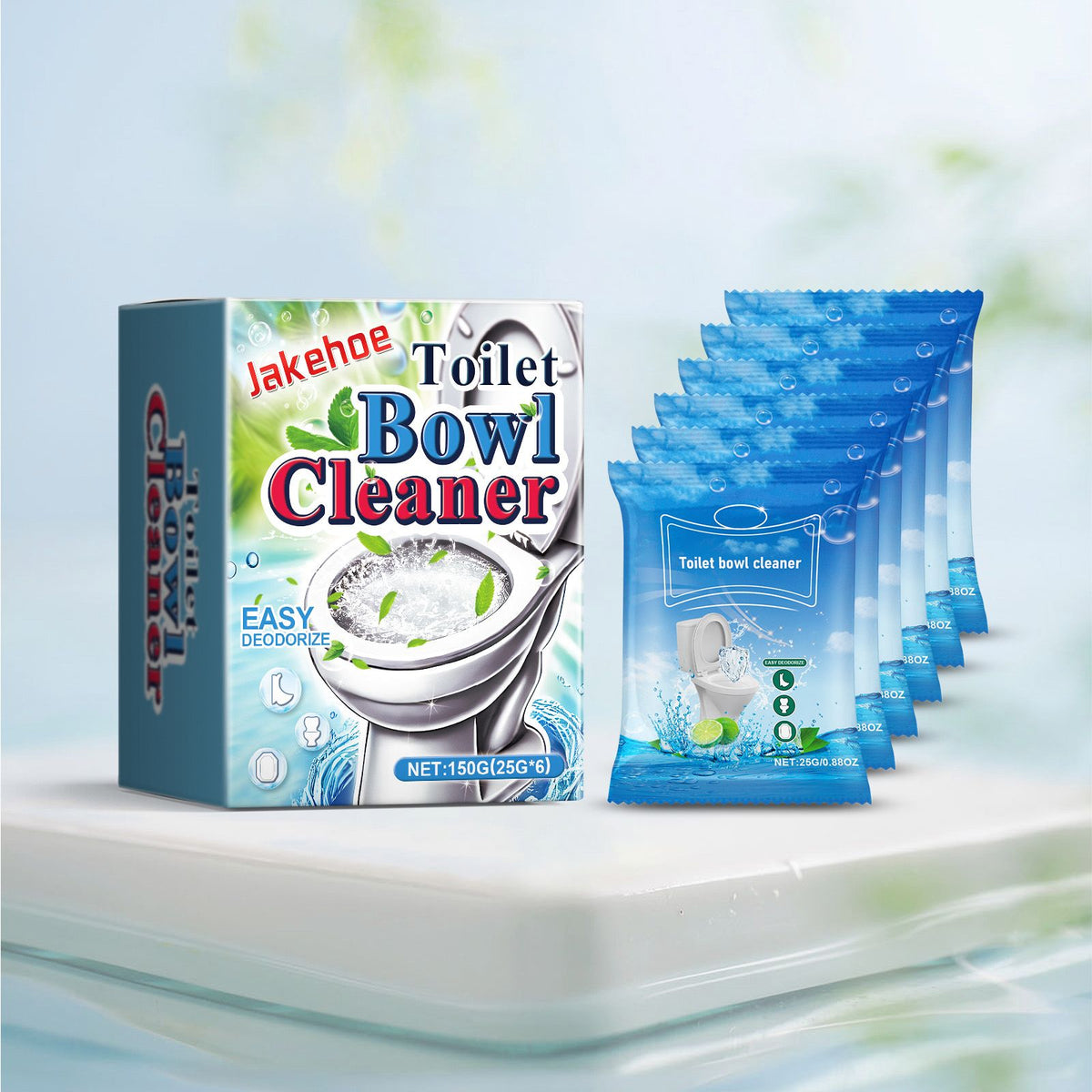 JAKEHOE Poudre de nettoyage de bol de toilette en mousse