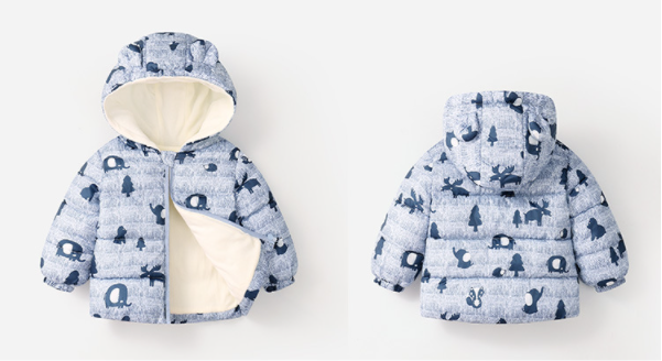 Veste bébé à capuche légère pour enfants hors saison Automne et hiver