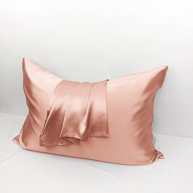 Coussin en soie à double face polyvalent de couleur unie