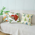 Oreiller floral brodé de serviettes de bureau