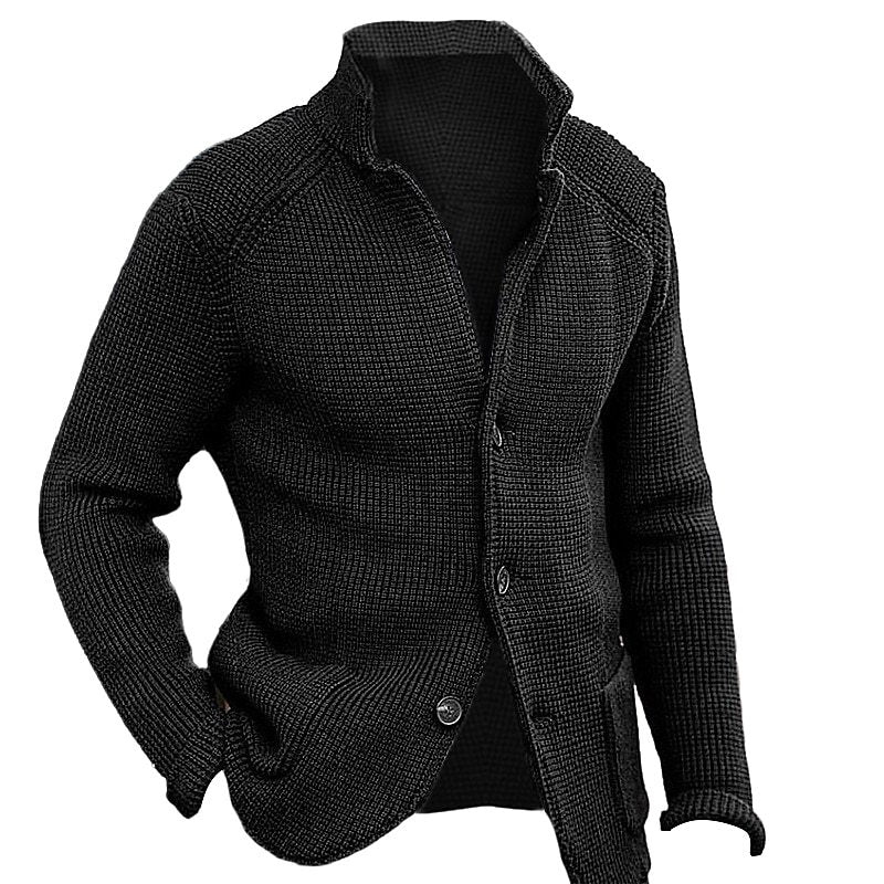 Veste de sweater en lapelle tricotée pour homme d'automne et d'hiver d'Amazon