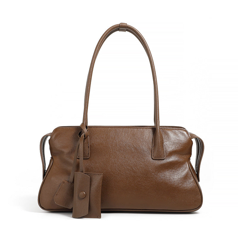 Sac en cuir véritable Niche d'épaule rétro