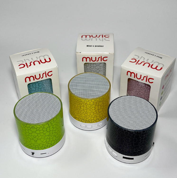 A9 Mini haut-parleur Bluetooth craqué - Portable sous-woofer avec lumière LED