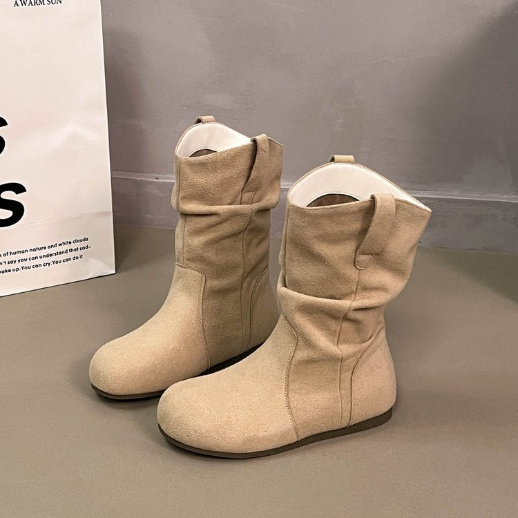 Bottes de cheville de style lazy pour femmes