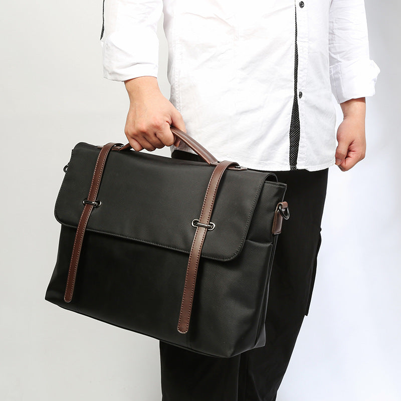 Sac d'épaule portable en toile casual pour hommes
