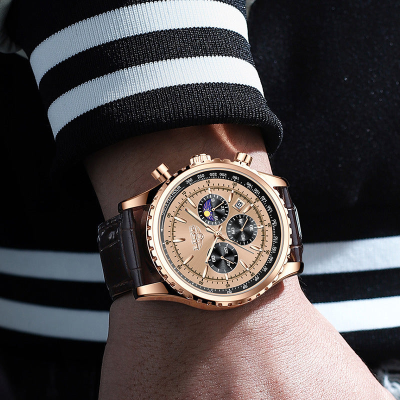 Montre imperméable multifonctionnelle pour hommes