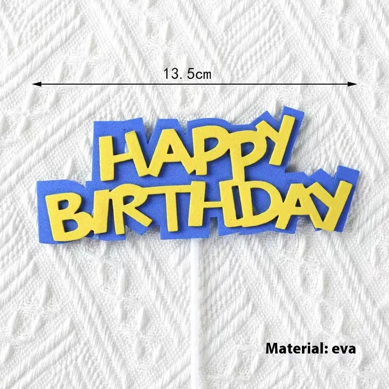 Bon anniversaire Cake décoration carte couleur EVA double couche