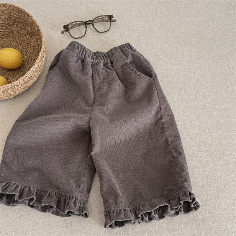 Neuvième Filles Corduroy Pantalons Casual