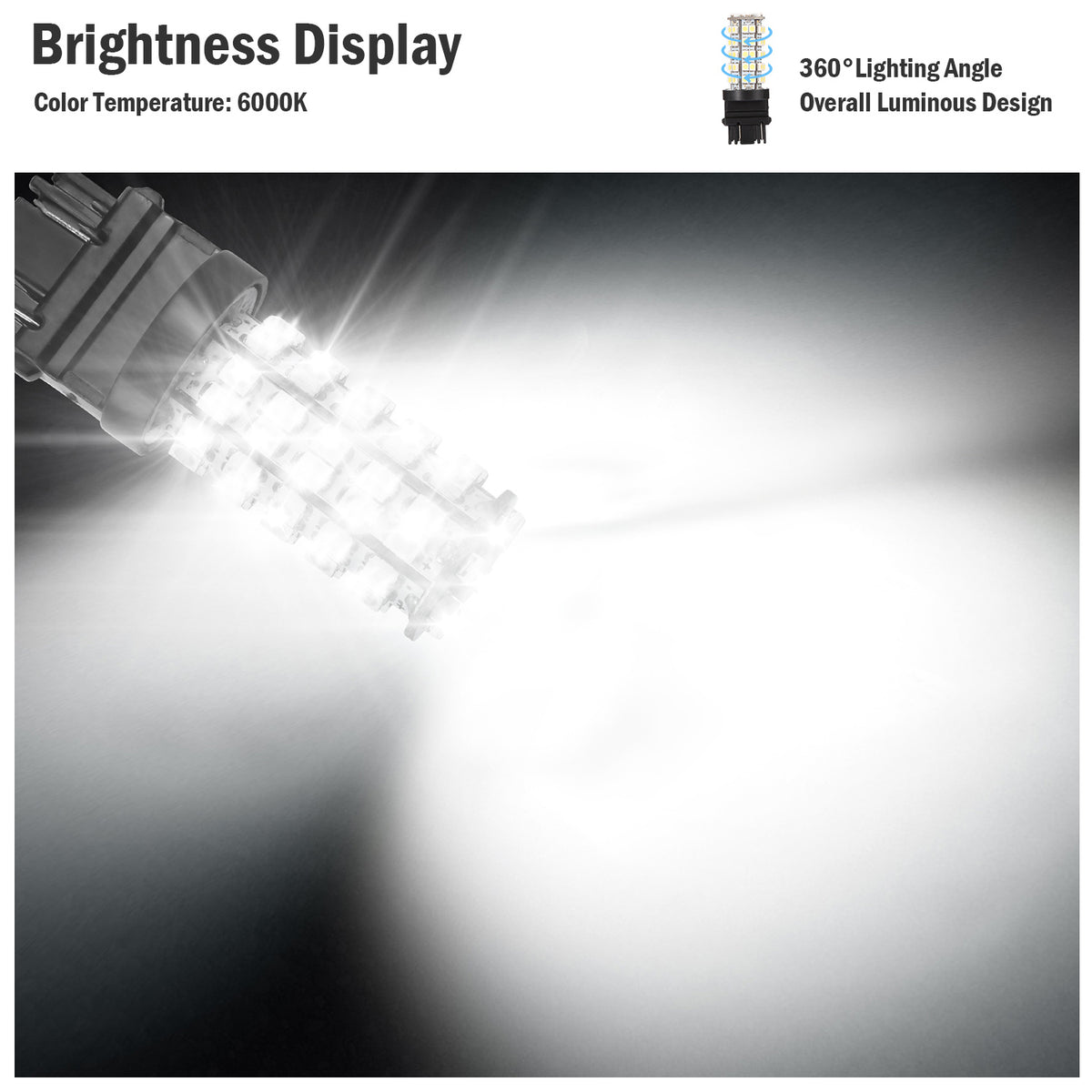 10Pcs par kit LED Ampoules de voiture 760lm T25 3528SMD 6000K Lampes auto Pure White Remplacemen