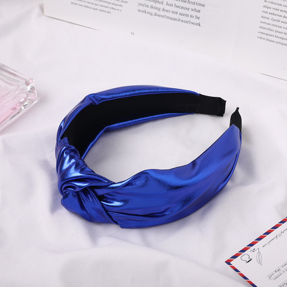 Tissu brillant épingle à cheveux à noeud moyen