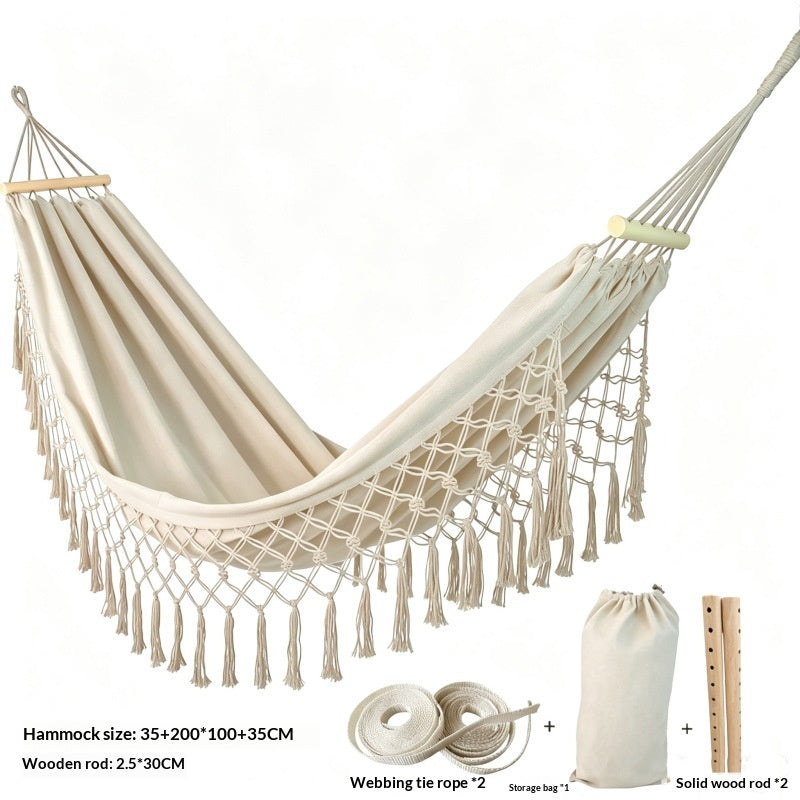 Hamac de camping avec toile imperméable et antidérapants pour usage domestique