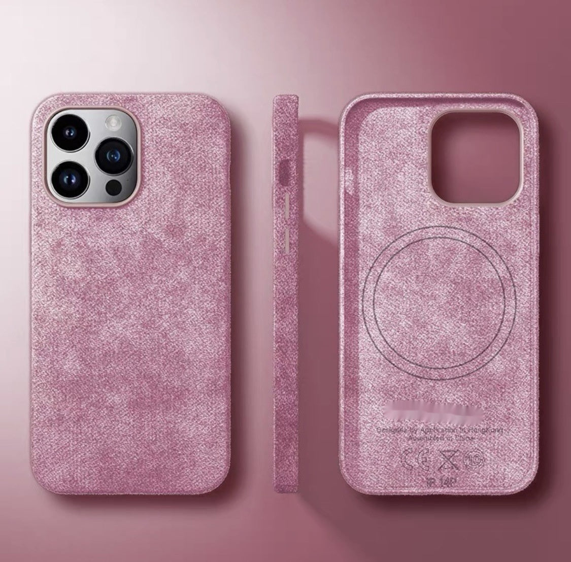 Alcantara Suede Cas de téléphone magnétique tout compris hommes et femmes