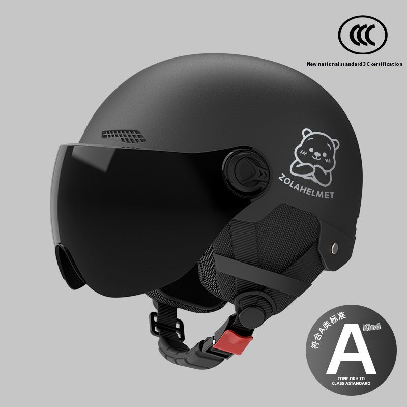 Casque de sécurité couleur solide de moto pour femmes