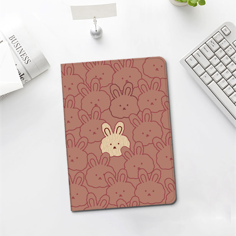 Cartoon mignon Rabbit Silicone cas informatique