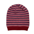 Chapeau de woolen à mailles rayées