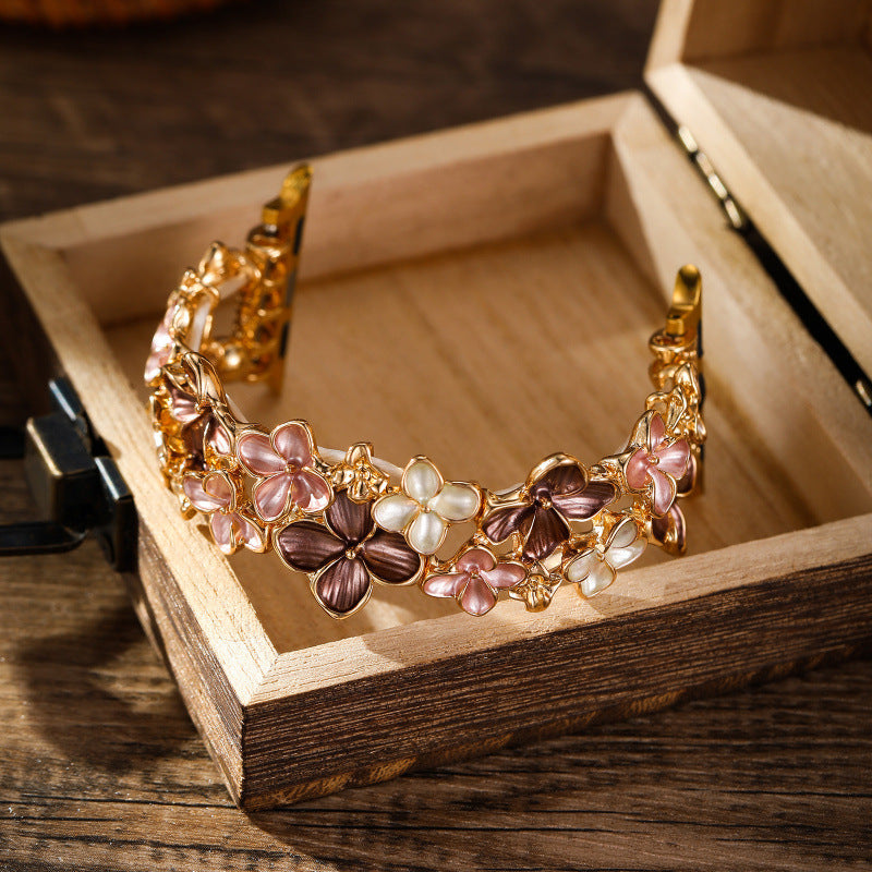 Bracelet de montre élastique floral coloré