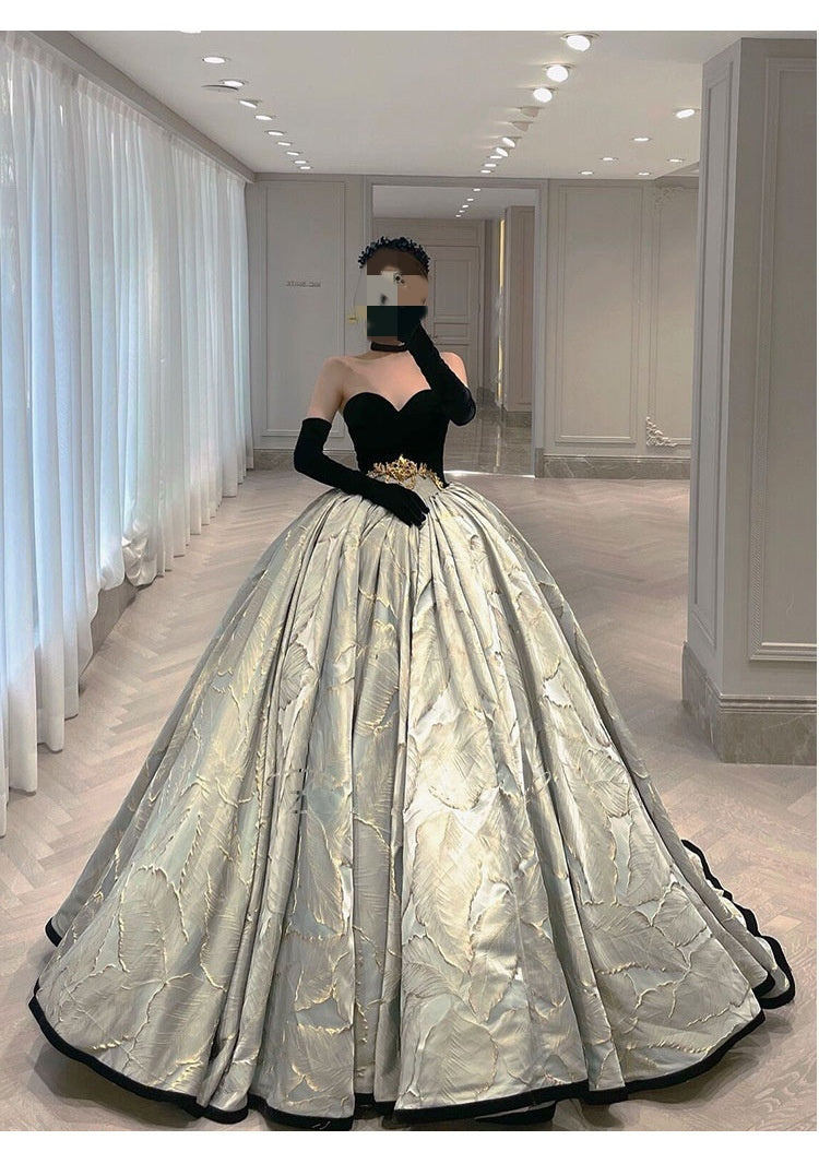 Style Hepburn Toasting Robe Haute Couture de la mariée