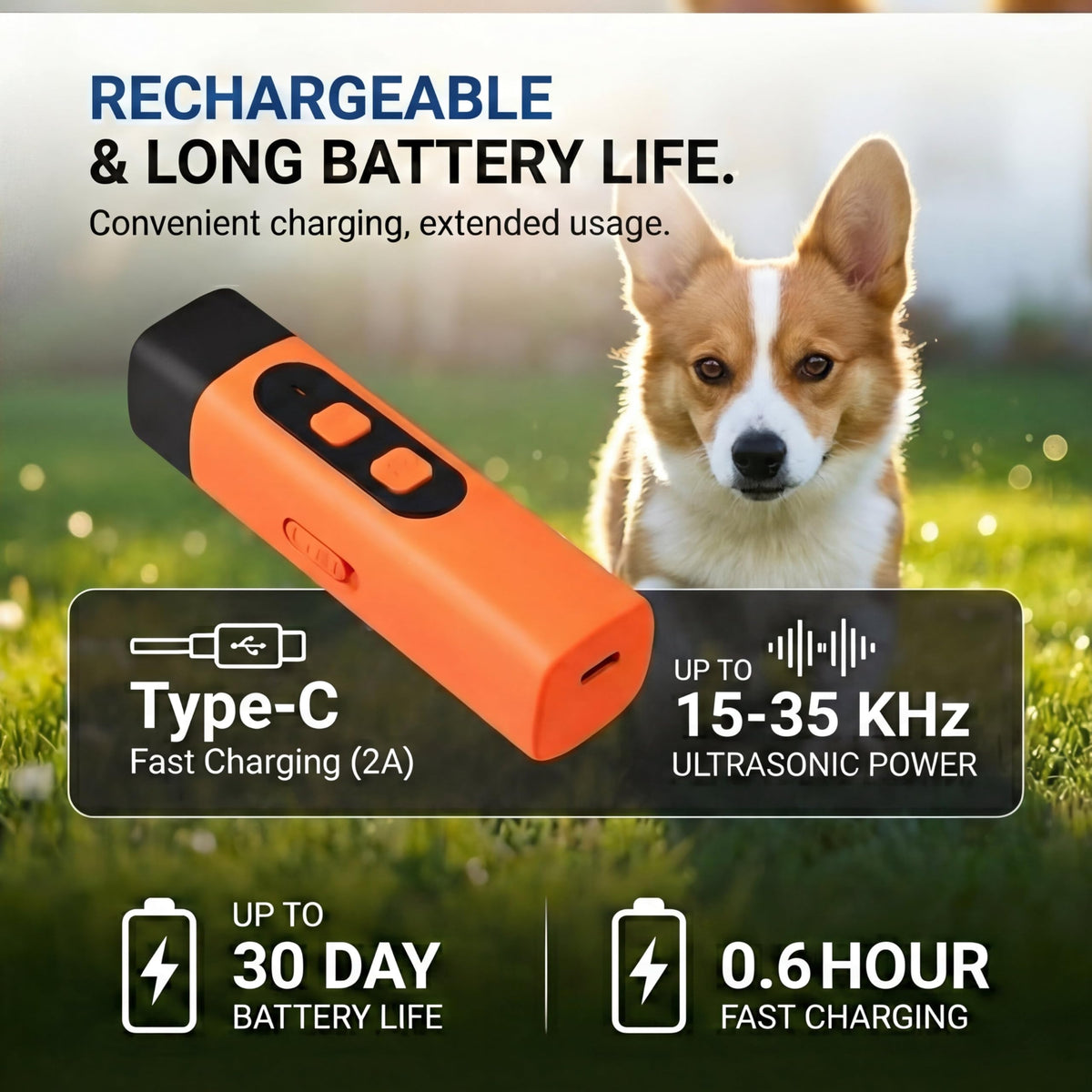 Appareil d'entraînement pour chiens - Ultrasonic Sound Trainer pour chiens