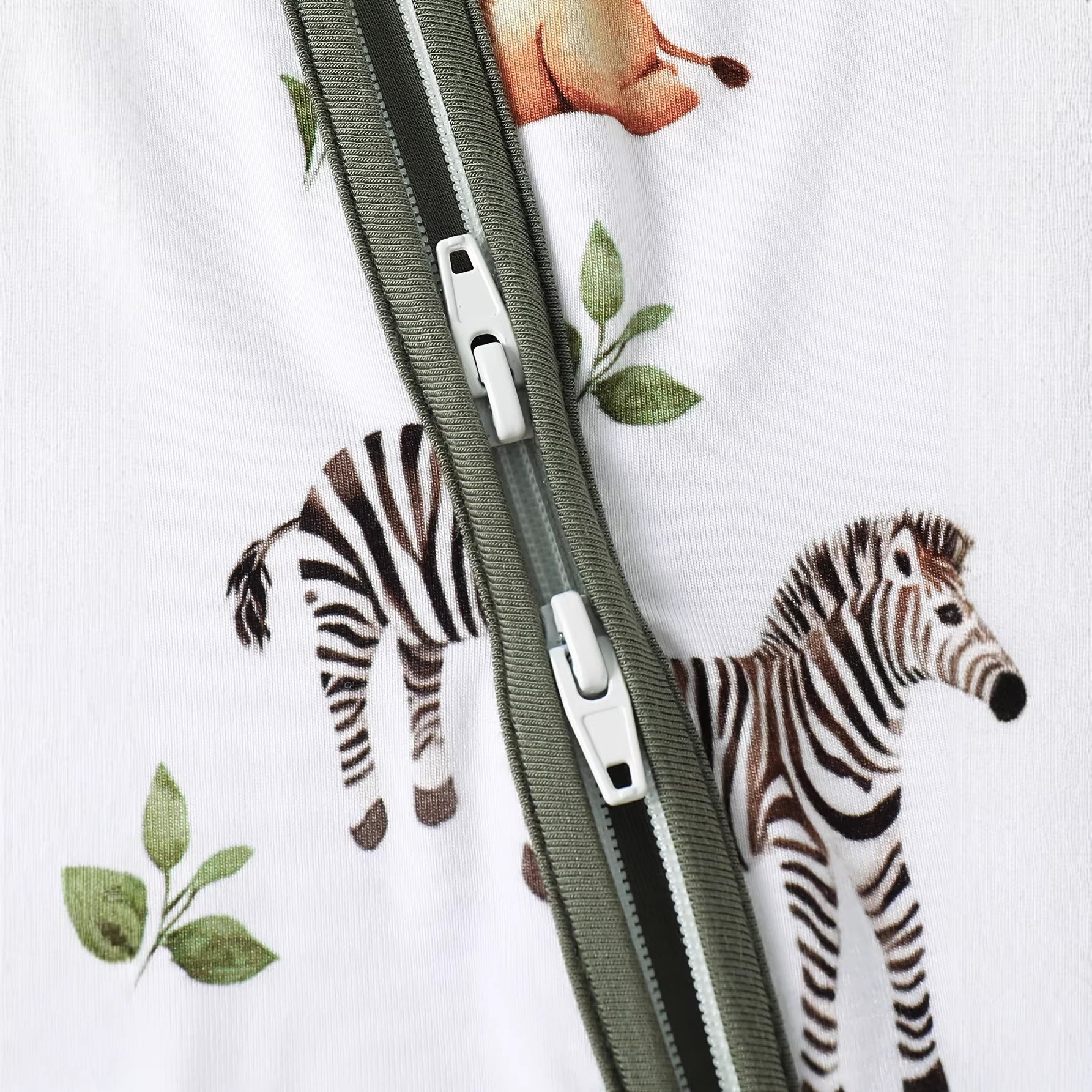 Onesie Zip-up d'impression numérique animal