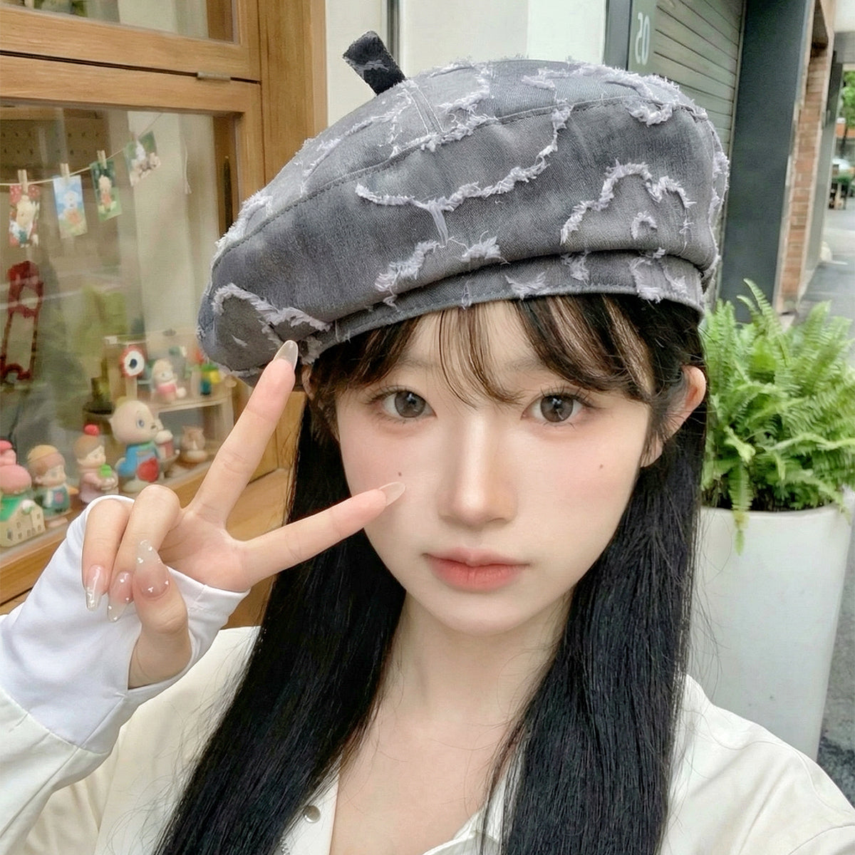 Casquette de Fedora de style floral Jacquard, rétro et décontractée