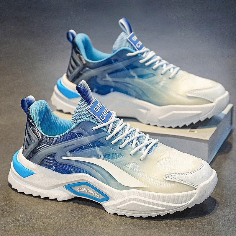 Lace-up Dead Shoes Fashion Sports Shoes Thick-soled Casual Breathable Sneakers For Men