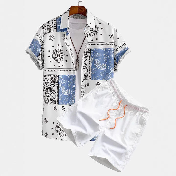 Ensemble de chemises à impression numérique pour hommes occasionnels