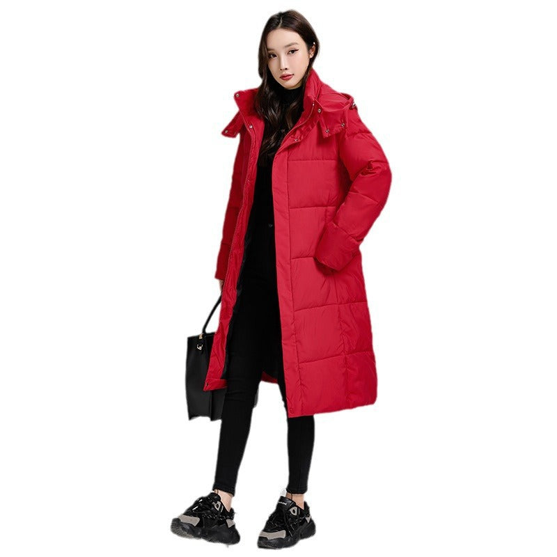 Veste capuche en coton rembourré pour femmes plus taille