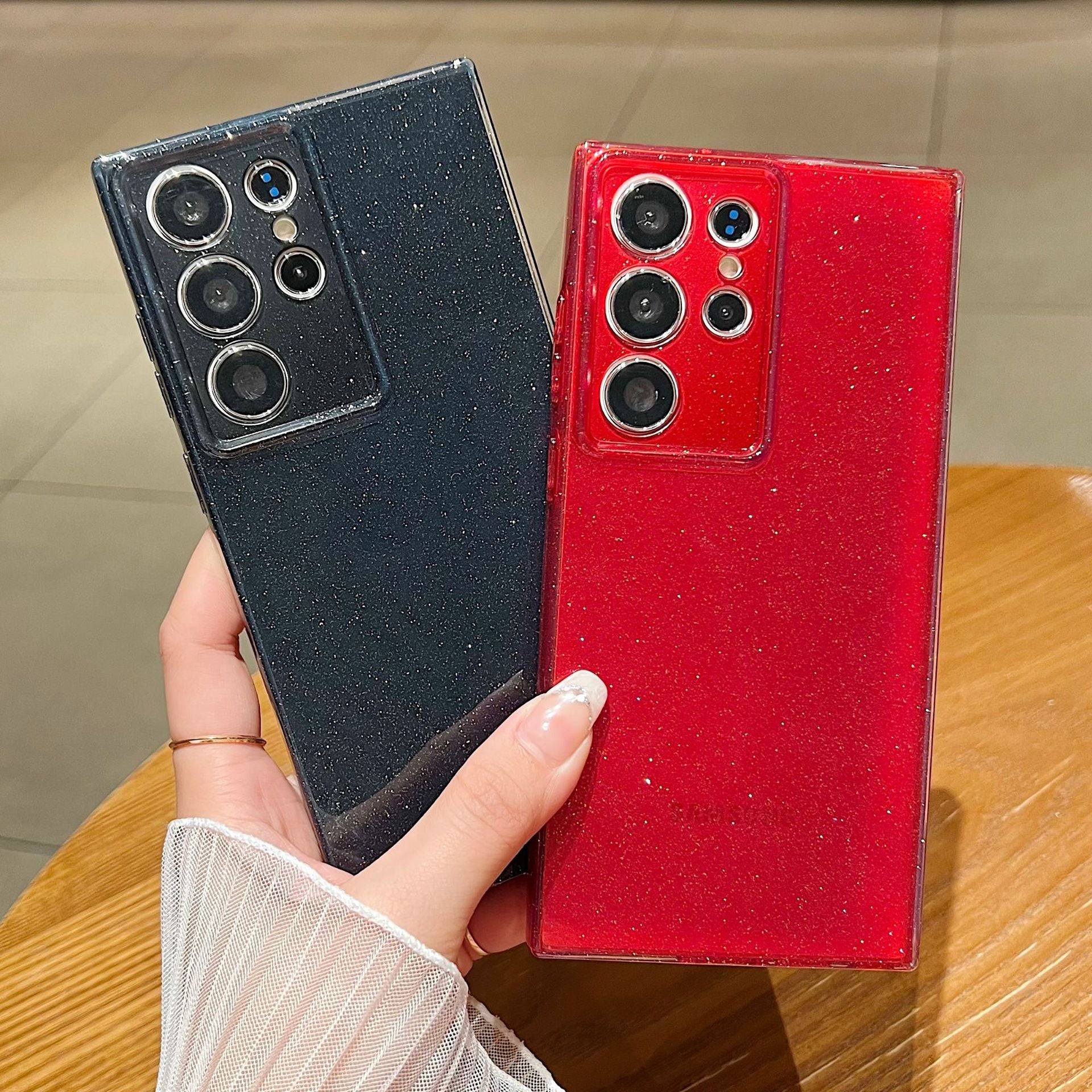 Étui de téléphone Jelly Soft Shell, tout compris, pour glitter fin trou