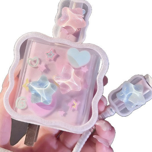 Cartoon Star Phone Cable Protecteur Case