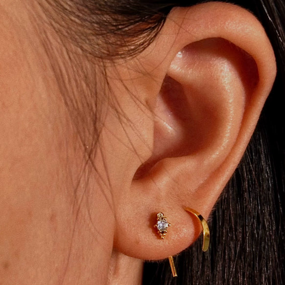 Boucles d'oreilles mode et minimaliste en forme de U