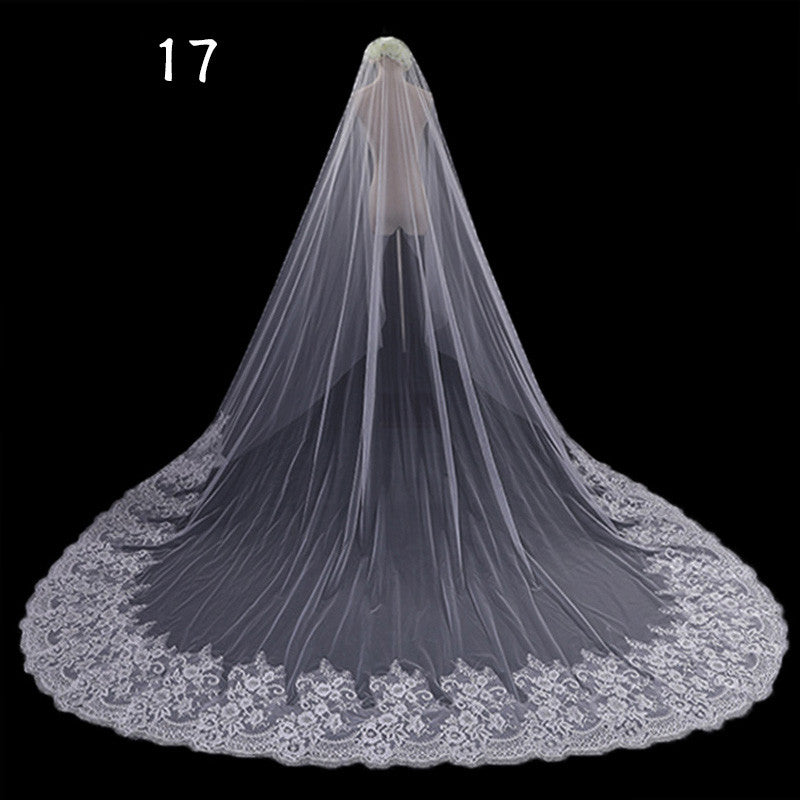 Mariée Mariage Maître Veil Long Tail