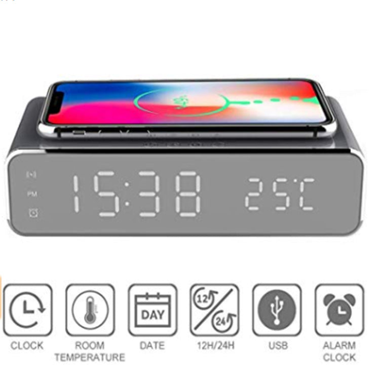 Horloge d'alarme Thermomètre de recharge sans fil