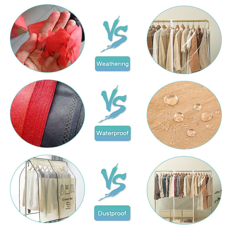 Transparent vêtements Garment Rail rack solide zippé couvercle clair de protection Zip.. Vêtements R