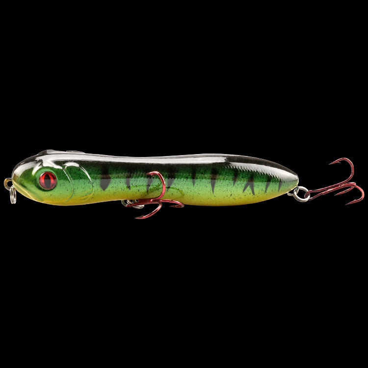 Lure de crayon à tête de serpent bionique en plastique avec hochet