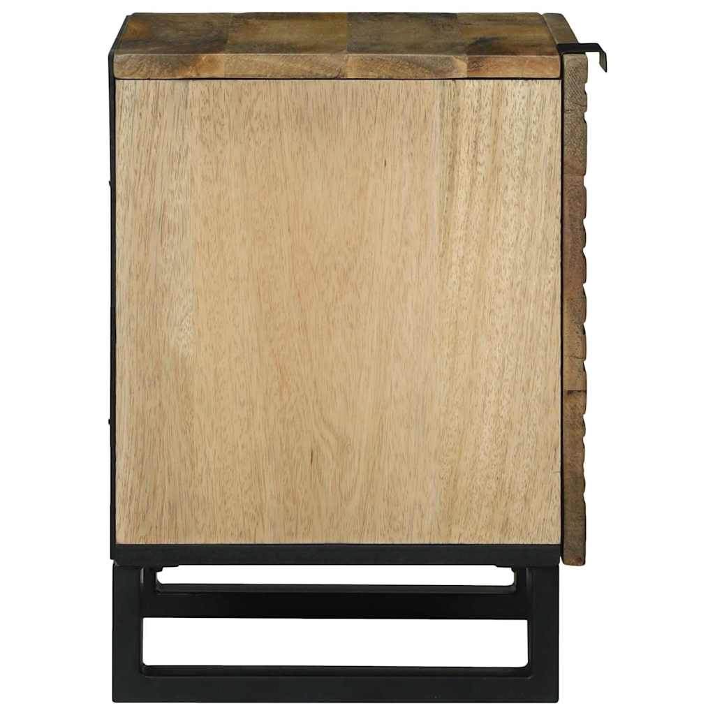 Table de chevet 2 pièces 40 x bois de mangue massif