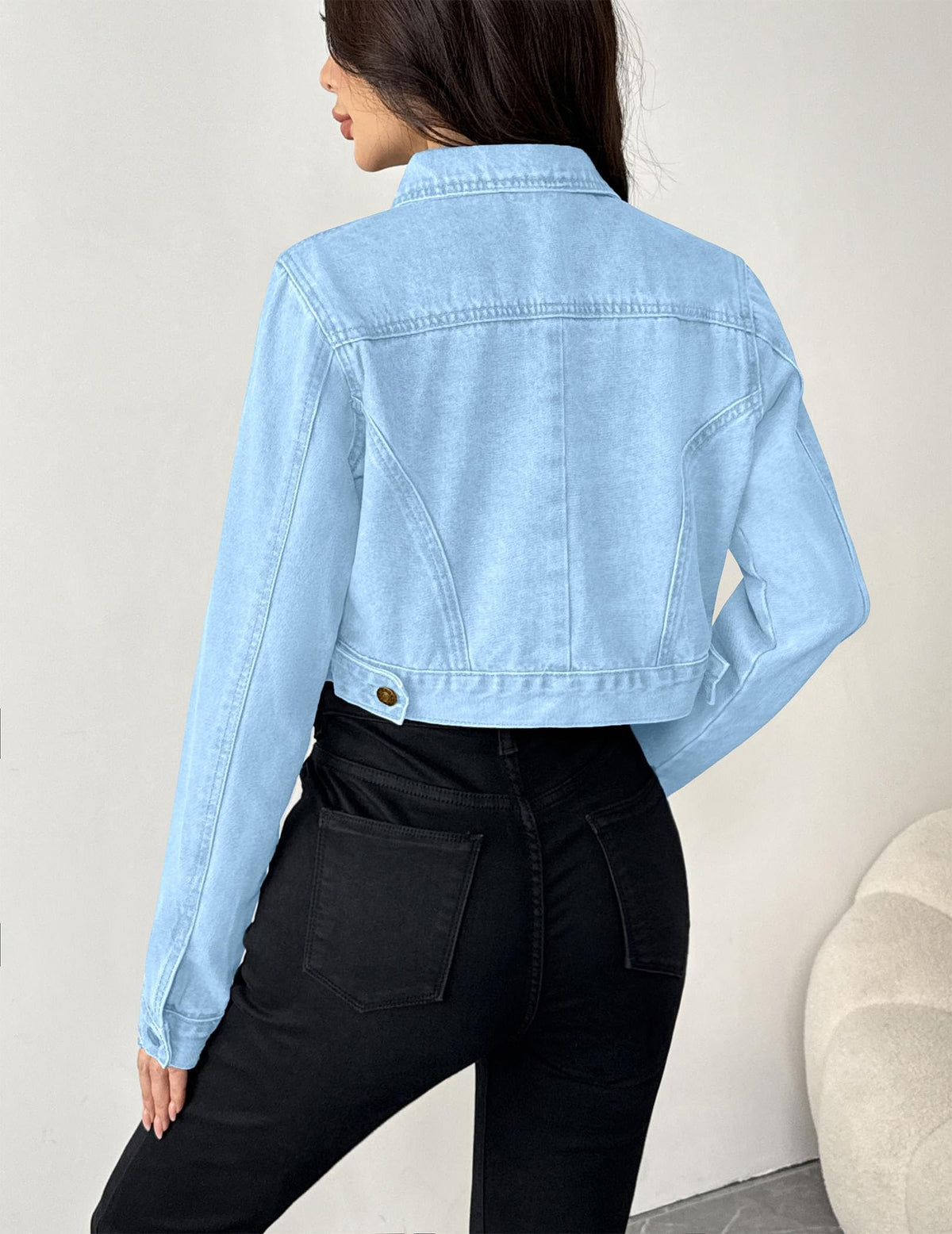 Femmes Européen et américain Printemps et été Commerce extérieur Amazon Temu Femmes Denim Top