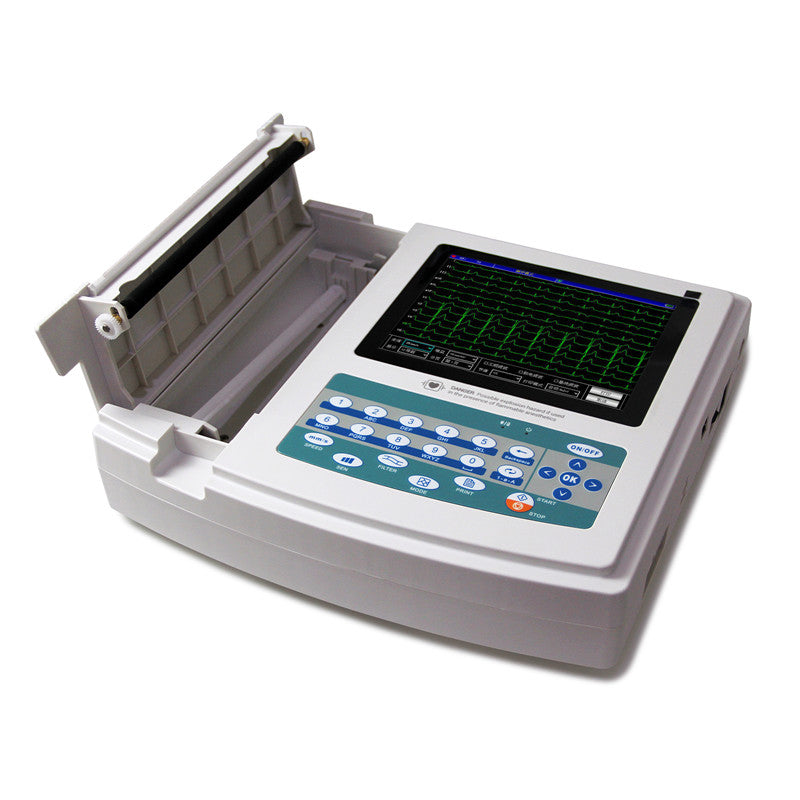 Digital 12 Channel 12 Lead Electrocardiographe Touch ECG EKG Machine PC Imprimante