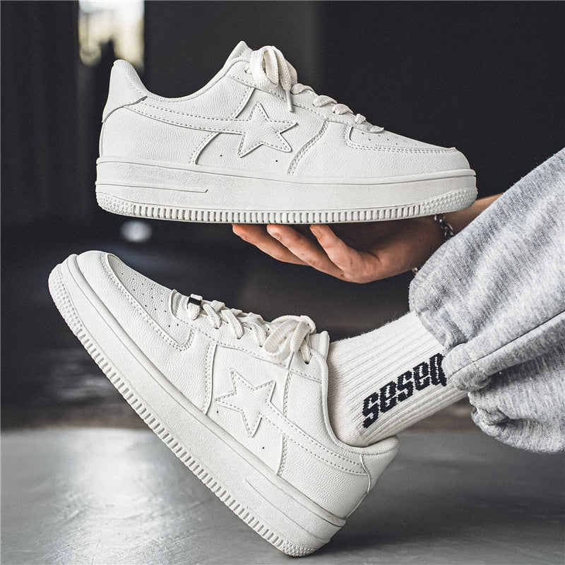 Sneakers casual blanc épais pour les hommes