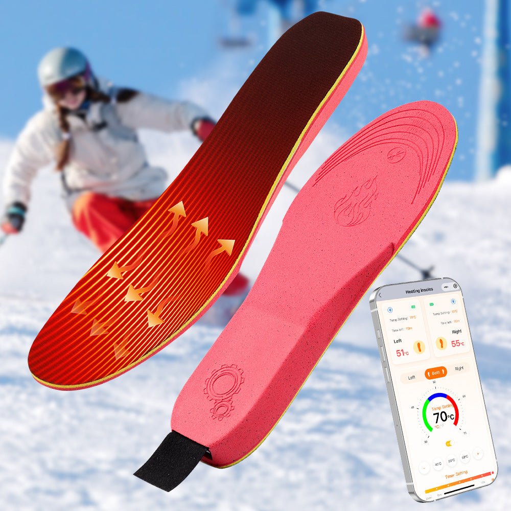 Semelles intérieures chauffantes sans fil avec contrôle APP