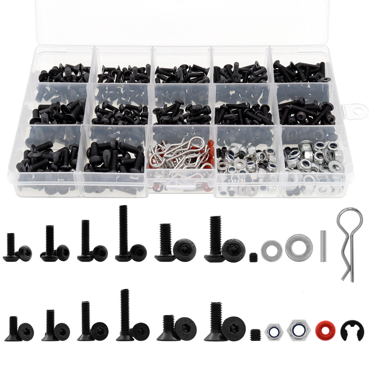 M3M4 Boîte à vis en métal R Pin Shell
